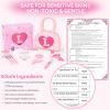 Kids Washable Makeup Kits for Little Girls - 18 Pcs Toddler Non Toxic Real Make Up Set with Lipstick - Valentines Day Gifts for 3 4 5 6 7 8 9 10 Years Old Pink Initial Heart Purse Birthday Toys - L view 3