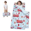 Toddler Nap Mat, Kids Sleeping Bag with Pillow & Minky Blanket, Boys Extra Large Rolled Nap Mats for Preschool Daycare Camping Kindergarten view 1