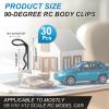 MECCANIXITY 30pcs 90-Degree Angle RC Body Clips Bent Springy R Pins 23x1.4x7mm for All 1/8 1/10 1/12 Scale Model RC Car Crawler Truck,Shell Replacement Parts(Black) view 2