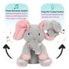 Cuteoy Peek A Boo Elephant Interactive Plush Toy with Moving Ears Musical Singing Talking Stuffed Animal Adorable Electric Animate Christmas Birthday Gifts for Girls Boys view 3