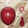 100pcs Burgundy Balloons 12inch Dark Red Maroon Party Latex Balloons for Graduation Thanksgiving Wedding Engagement Birthday Anniversary Valentines Party Decorations view 2