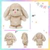 Easfan Talking Bunny Repeats What You Say Walking Singing Stuffed Animal Interactive Plush Toy Funny Animated Toy Speaking for Kids Toddlers Easter Birthday Gift,9'' view 3