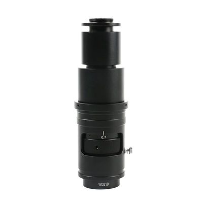 1pc 105X 160X 320X Parfocal Adjustable C Mount Lens Magnifier WD105 WD170 WD210 Objective for HDMI VGA USB Video Microscope Camera(160X (WD210))