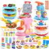 5-in-1 Color Dough Sets for Kids Ages 3+ DIY Food Maker Toys Set with 24 Dough, Arts and Crafts Kit for Pretend Play Ice Cream/Cake/Noodle/Hamburger/Pizza/Baking Set Toys Machines view 1