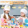 5-in-1 Color Dough Sets for Kids Ages 3+ DIY Food Maker Toys Set with 24 Dough, Arts and Crafts Kit for Pretend Play Ice Cream/Cake/Noodle/Hamburger/Pizza/Baking Set Toys Machines view 2