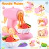 5-in-1 Color Dough Sets for Kids Ages 3+ DIY Food Maker Toys Set with 24 Dough, Arts and Crafts Kit for Pretend Play Ice Cream/Cake/Noodle/Hamburger/Pizza/Baking Set Toys Machines view 3