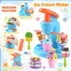 5-in-1 Color Dough Sets for Kids Ages 3+ DIY Food Maker Toys Set with 24 Dough, Arts and Crafts Kit for Pretend Play Ice Cream/Cake/Noodle/Hamburger/Pizza/Baking Set Toys Machines view 4