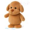 Easfan Talking Puppy Repeats What You Say Walking Singing Stuffed Animal Golden Dog Interactive Plush Toy Funny Animated Toy Mimicking Speaking Birthday for Kids Toddlers,8'' view 1