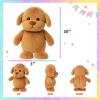 Easfan Talking Puppy Repeats What You Say Walking Singing Stuffed Animal Golden Dog Interactive Plush Toy Funny Animated Toy Mimicking Speaking Birthday for Kids Toddlers,8'' view 3