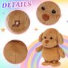Easfan Talking Puppy Repeats What You Say Walking Singing Stuffed Animal Golden Dog Interactive Plush Toy Funny Animated Toy Mimicking Speaking Birthday for Kids Toddlers,8'' view 4