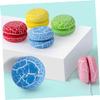Hemoton Wooden Yoyo Ball Toy Crack Design Portable Plaything for Boy Girl and Toddlers for Color Recognition and Wrist Strength Exercise Green view 2