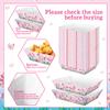 100PCS Pink Cartoon Axolotl Birthday Party Decorations, Axolotl Party Supplies Plates and Napkins Set, Axolotl Theme Paper Food Trays Large Food Serving Boats Disposable Snack Nacho Trays Baby Shower view 3