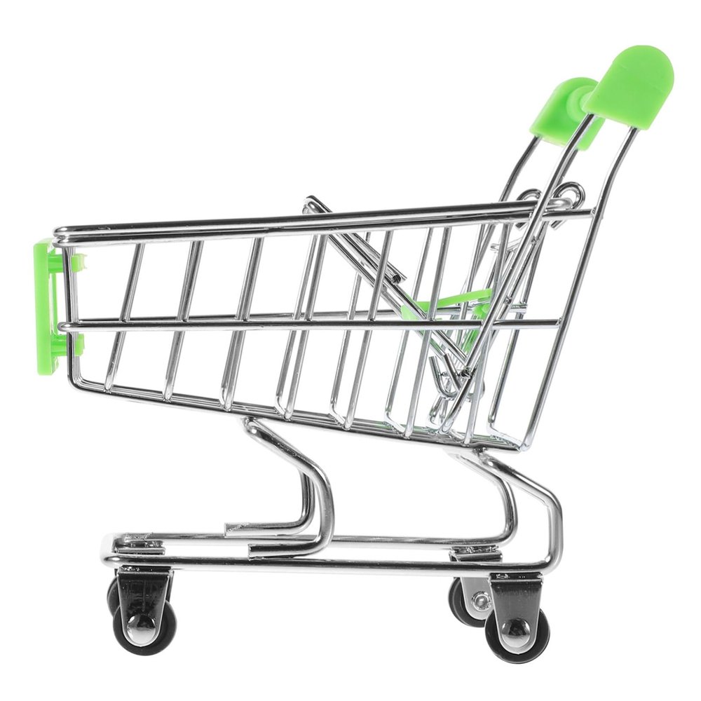 BESPORTBLE Shopping Trolley Toy Miniature Shopping Cart for Boys and Girls Tiny Pretend Play Desktop Toy Organizer