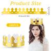 100 Pcs Paper Crowns for Adults, Gold King Princess Paper Crown Bulk for Boys Girls Adults Women Men Birthday Party Supplies Decoration Photo Props Family Banquets School Classroom (Classic Style) view 2