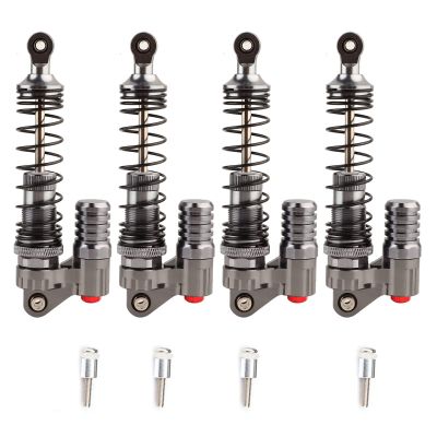 4 Pcs CNC Aluminum Shock Absorbers for RC Crawler Car Axial SCX10 D90, Double Spring Design, Anodized Finish, Durable Replacement Accessories