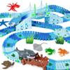 Coroiesty 264 PCS Shark Race Tracks for Kids Toys, Glow in The Dark Magic Toy Set, 2 Shark Cars Track, Flexible DIY Track Set, Birthday Gift for Age 3-9 Boys Toddler Girls view 1