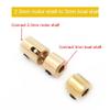 1PC Metal Coupling Universal Joint 2mm/2.3mm Motor Shaft to 2mm/3mm Boat Shaft Brass Coupler Adapter for RC Boat Marine Ship(2.3mm to 3mm) view 2