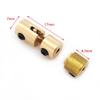 1PC Metal Coupling Universal Joint 2mm/2.3mm Motor Shaft to 2mm/3mm Boat Shaft Brass Coupler Adapter for RC Boat Marine Ship(2.3mm to 3mm) view 3