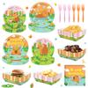 100PCS Capybara Birthday Party Decorations, Capybara Party Supplies Plates and Napkins Set, Capybara Theme Paper Food Trays 5 lb Large Food Serving Boats Disposable Snack Nacho Trays Baby Shower view 1
