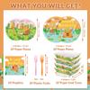 100PCS Capybara Birthday Party Decorations, Capybara Party Supplies Plates and Napkins Set, Capybara Theme Paper Food Trays 5 lb Large Food Serving Boats Disposable Snack Nacho Trays Baby Shower view 2