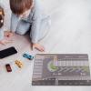 harayaa /64 Model Car Parking Lot Scene Display Underground Car Mat Simulation Garage Rubber Cloth for Educational Play Children, C view 2