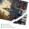 BEAROWL Iconic London Big Ben at Sunset, Red Double - Decker Bus & Autumn Leaves, Captivating Cityscape500 Piece Adults Wooden Jigsaw PuzzleHands-On Assembly of Your Home Dcor Wall Art view 2