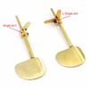 1PC Realistic 20x16mm Copper Rudder with Servo Arm for 1/350 Scale RC Boat Model Marine Ship(with Single arm) view 3