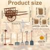 FREEBLOSS Mini Hay Bales Set 12pcs Mini Decorative Hay Bales 4pcs Pumpkins Miniature Farming Cart Western Party Decoration for Table Autumn Party view 2