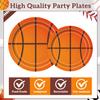 100PCS Sports Birthday Party Decorations Supplies Basketball Football Soccer Baseball Rugby Plates and Napkins Set, Forks Paper Food Trays Food Serving Boats Snack Nacho Trays Dessert Tableware view 4
