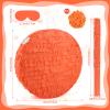 Abilat Orange Round Pinata with Stick Blindfold and Confetti DIY Blank Pinata for Adults Kids Birthday Party Supplies Carnivals Thanksgiving Decorations view 2