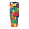 XYBWLCA Colorful Building Blocks Bricks Large Capacity Fashionable Car Insulated Cup Deep Blue-Colorful Building Blocks Bricks view 4