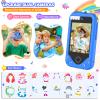 Kids Smart Phone for Boys Gifts - Toddler Birthday Gift for Age 3 4 5 6 Year Old, Kids Cell Phone Toy with 2.8 Touchscreen, Dual Cameras, Learning, Play Games, Video Player with 32 GB Card (Blue) view 4