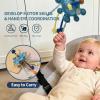 Little Rawr Silicone Baby Sensory Montessori Toys & Pull String Toys for 18 M+, Toddler Birthday Gift Car Seat Airplane Travel for 1 2 Year Old Boy Girl Infant 18 Months Old (Blue) view 2