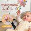 Little Rawr Silicone Baby Sensory Montessori Toys & Pull String Toys for 18 M+, Toddler Birthday Gift Car Seat Airplane Travel Toy for 1 2 Year Old Boy Girl Infant 18 Months Old (Pink) view 2
