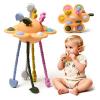 Little Rawr Silicone Baby Sensory Montessori Toys & Pull String Toys for 18 M+, Toddler Birthday Gift Car Seat Airplane Travel Toy for 1 2 Year Old Boy Girl Infant 18 Months Old (Orange) view 1