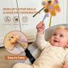 Little Rawr Silicone Baby Sensory Montessori Toys & Pull String Toys for 18 M+, Toddler Birthday Gift Car Seat Airplane Travel Toy for 1 2 Year Old Boy Girl Infant 18 Months Old (Orange) view 2