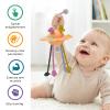 Little Rawr Silicone Baby Sensory Montessori Toys & Pull String Toys for 18 M+, Toddler Birthday Gift Car Seat Airplane Travel Toy for 1 2 Year Old Boy Girl Infant 18 Months Old (Orange) view 3