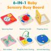 Ancaixin 6-in-1 Montessori Busy Board for 1 Year Old, Magnetic Sensory Toys for Toddler, Wooden Activity Busy Board for 12+ Months Baby, Fine Motor Skills Toys for Boys & Girls, Birthday Gifts 1 2 3 view 3