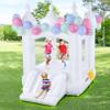 AKEYDIY White Inflatable Bounce House for Kids, Small Bouncer with Slide, Inflatable Jumping Bouncy Castle for Girls Birthday Party Wedding Gifts Outdoor & Indoor, UL Blower Included (White) view 2
