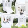 AKEYDIY White Inflatable Bounce House for Kids, Small Bouncer with Slide, Inflatable Jumping Bouncy Castle for Girls Birthday Party Wedding Gifts Outdoor & Indoor, UL Blower Included (White) view 4