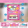 DQMOON Toys for 1 Year Old Girl Gifts, Baby Musical Mat with Piano & Drum, Adjustable Volume, 12-18 Months Toddler Toys, Christmas Birthday Easter Gifts for 1-2 Year Olds Boys Girls (Pink) view 4