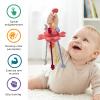 Little Rawr Silicone Baby Sensory Montessori Toys & Pull String Teething Toys for 18 M+, Toddler Birthday Gift Car Seat Airplane Travel Toy for 1 2 Year Old Boy Girl Infant 18+ Months Old (Red) view 3