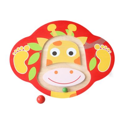 rockible Kids Wooden Balance Board Sensory Wobble Board Tool Versatile Balance Training Exercising Toy for Home Workout, Giraffe
