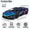 AoreSpty DIY RC Kit - 1280PCS Remote Control Car for Adults & Kids, 1:14 Scale Remote Control Car Building Kit with LED Lights, STEM Building Blocks for Creative Play view 3