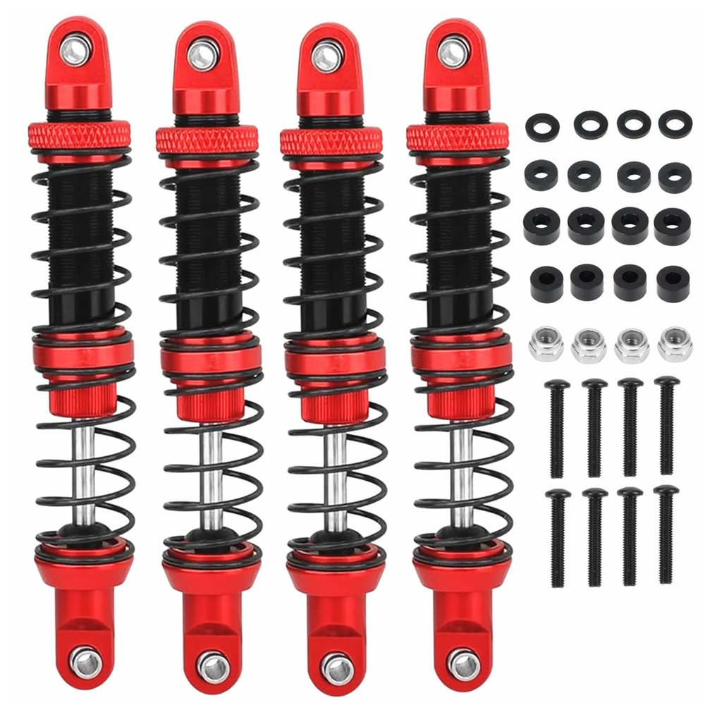 100mm RC Shock Absorber Dampe for 1/10 Scale Crawler - Compatible with Axial SCX10 I II III, Capra, TRX4, D90, Wraith - Metal Upgrade Shock Damper for Off-Road Performance