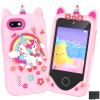 Kids Smart Phone for Girls Gifts - Toddler Christmas Birthday Gift for Age 3 4 5 6 Year Old, Kids Cell Phone Toy with 2.8 Touchscreen, Dual Cameras, Learning, Play Games, Video Player with 32 GB Card view 1