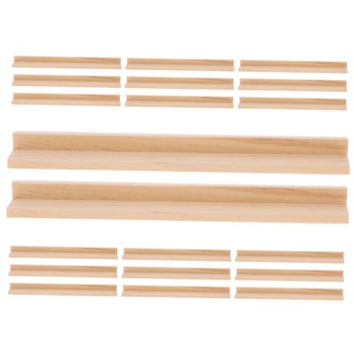 20Pcs Wooden Base Domino Racks Durable Holder for DIY Displays Mexican Train Board Games Versatile Wooden Game Accessories for Home Events