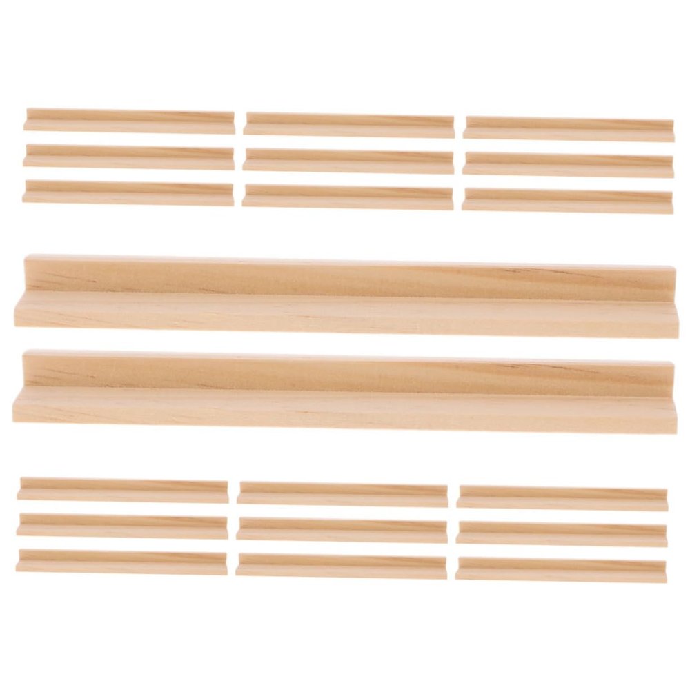 20Pcs Wooden Base Domino Racks Durable Holder for DIY Displays Mexican Train Board Games Versatile Wooden Game Accessories for Home Events