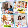 46Pcs Paint Cups with Lids for Kids Painting Set with 20 Paintbrushes & 6 Palettes, 20 No Spill Paint Cups Kids Painting Tools Bristle Brushes for Watercolor, Tempera, Washable, Acrylic, Crafts view 4