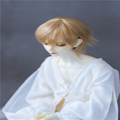 1/3 1/4 1/6 BJD Male Doll Wig Doll Hair Short Hair for Movable Doll Action FigureJointed Doll DIY Toys (Gold/White)(Gold,1/3)